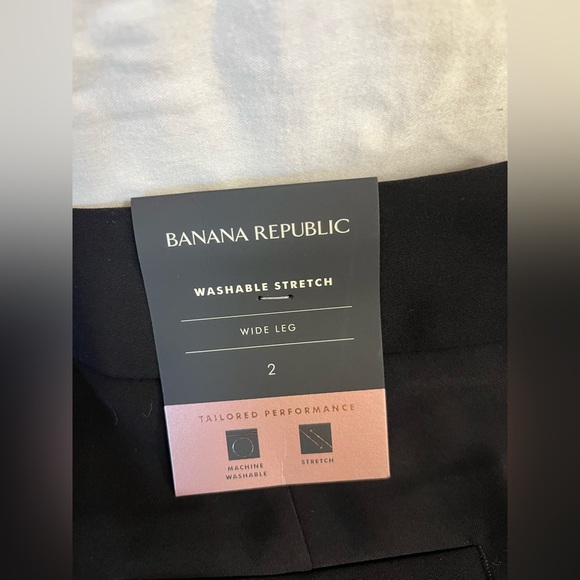 Banana Republic Black Stretch Wide Leg Trousers - Picture 4 of 7